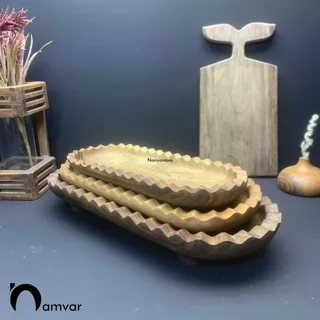 رولت‌خوری سه سایز چوبی